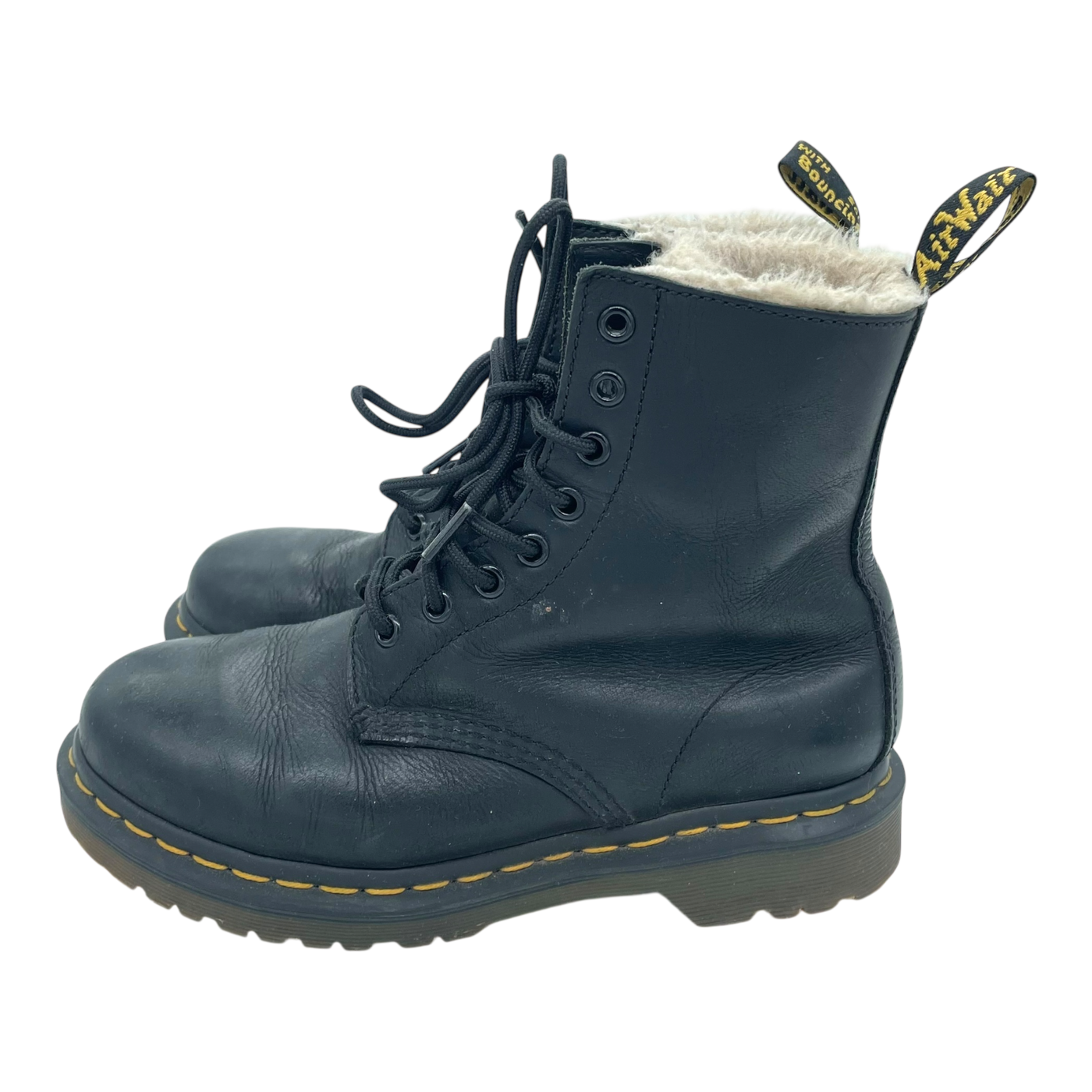 Dr. Martens 1460 serena collar faux fur boots, black | 38