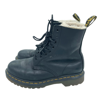 Dr. Martens 1460 serena collar faux fur boots, black | 38