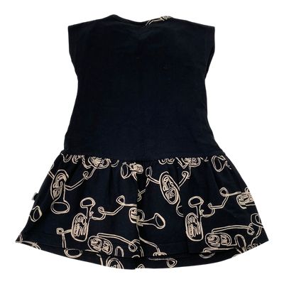 Papu t-shirt dress, black | 86/92cm