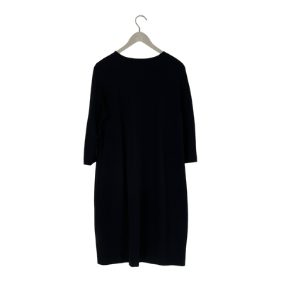 Marimekko relletys wool dress, black | woman L