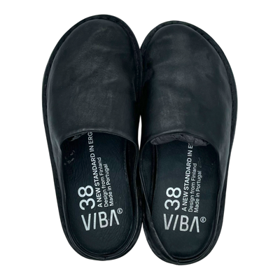 VIBAe Roma leather slippers, preto black | 38