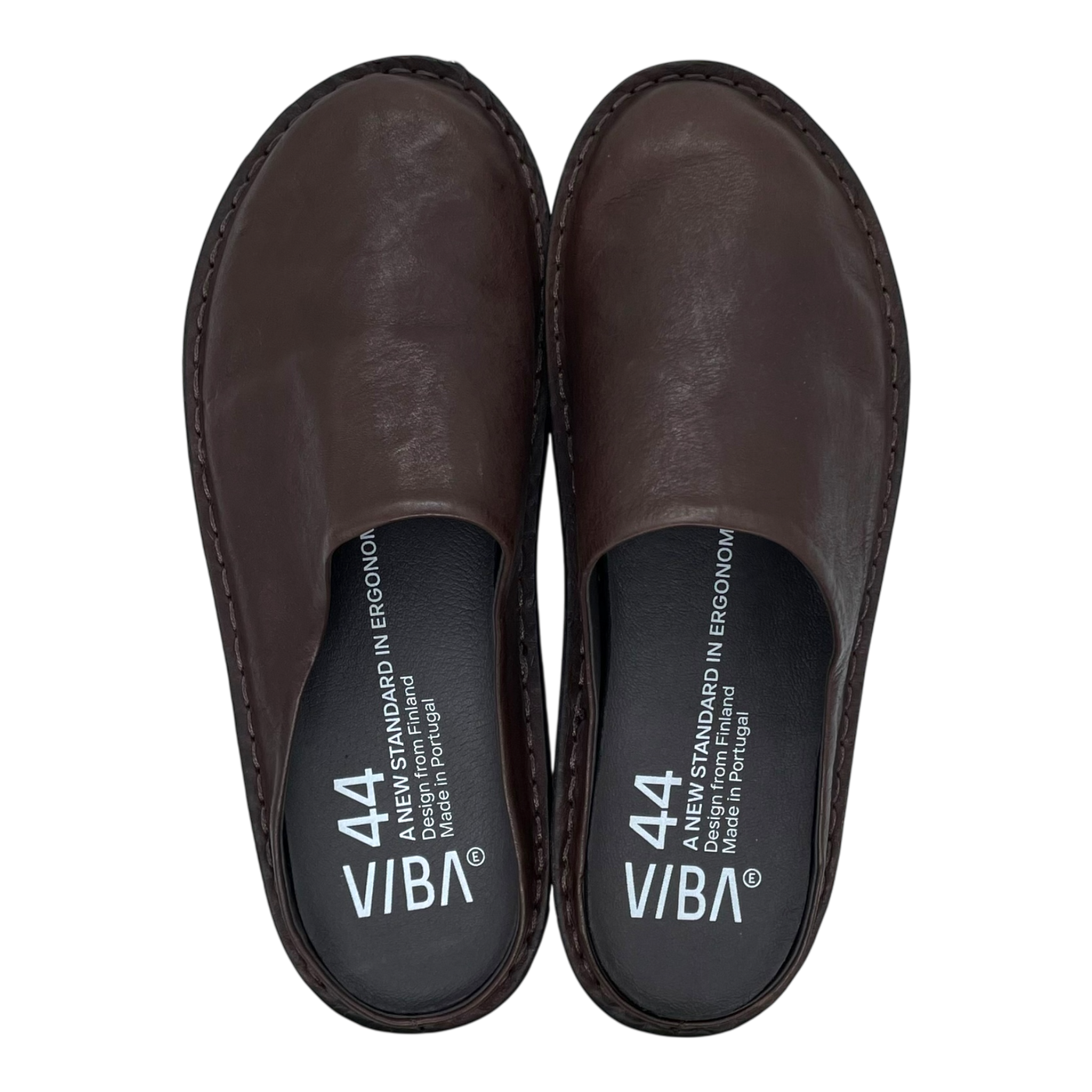 VIBAe Roma leather slippers, cocoa brown | 44