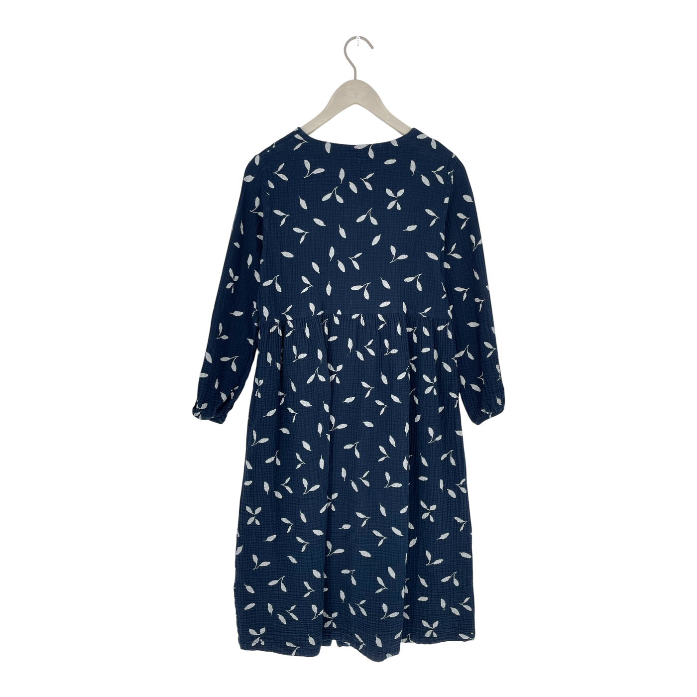 Kaiko muslin button dress, indigo wind | woman S