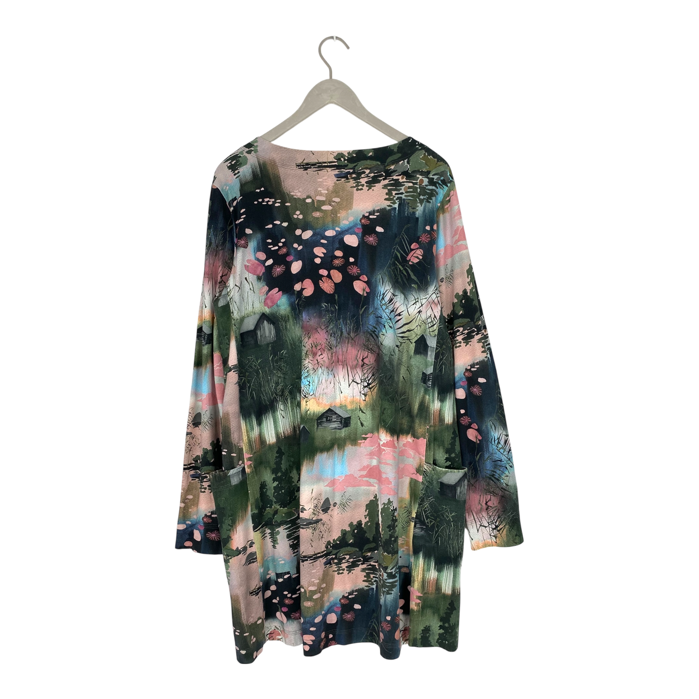 Ommellinen long sleeve tricot dress, flower | woman 3XL