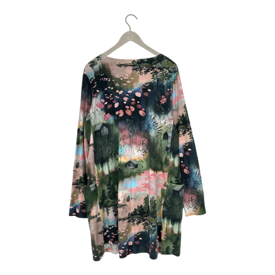 Ommellinen long sleeve tricot dress, flower | woman 3XL