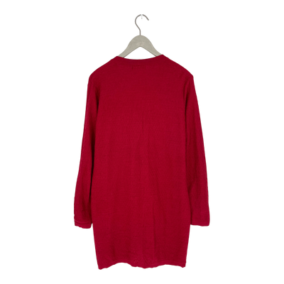 Alpa alpaca drizzle cardigan, red | woman XL