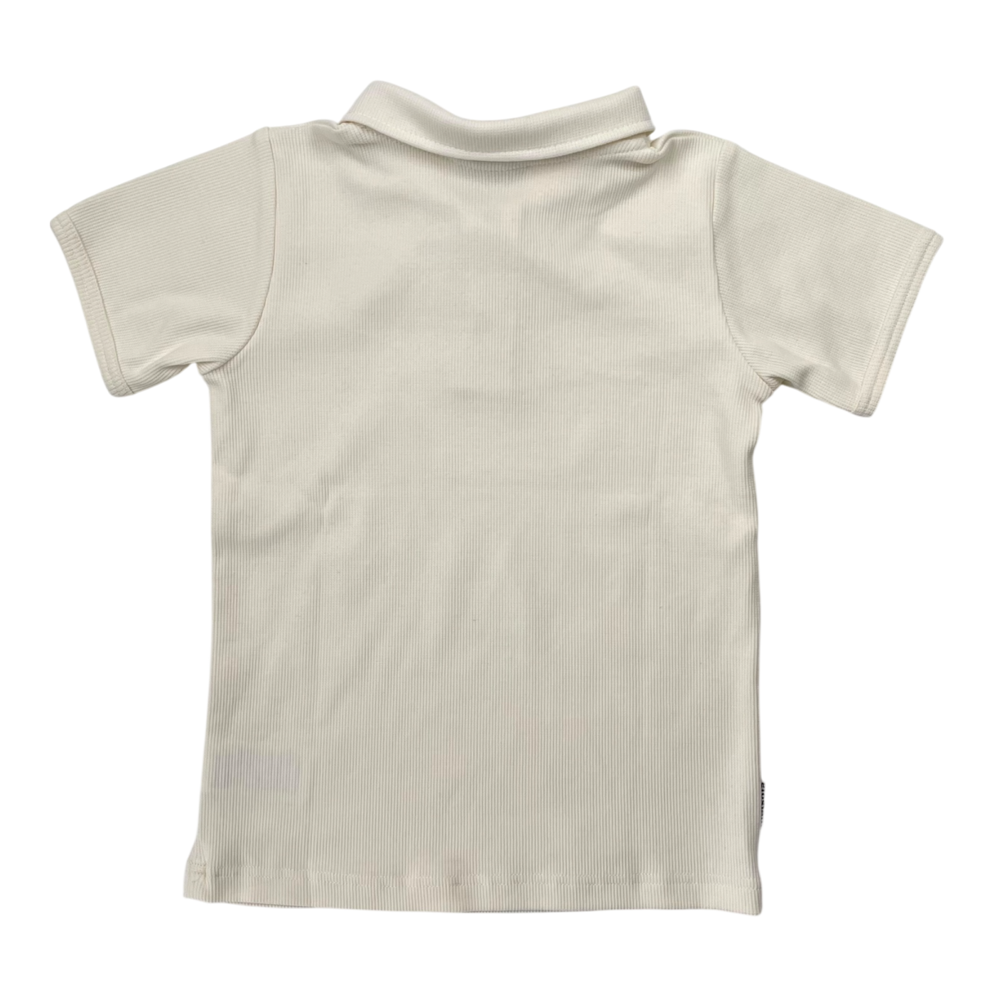 Metsola rib collar t-shirt, cream | 110/116cm