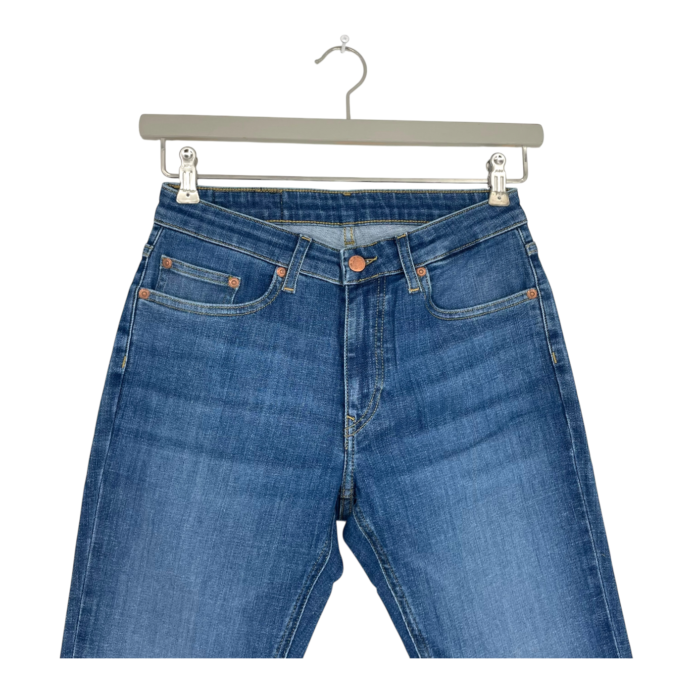 Mud Jeans Faye low slim jeans, authentic indigo | woman 27/32