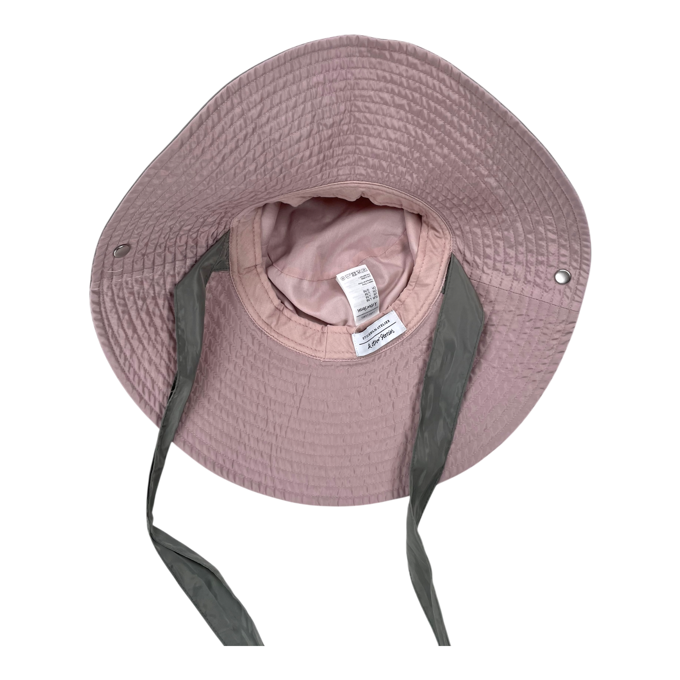 & Other Stories sun hat, green/pink | L/58