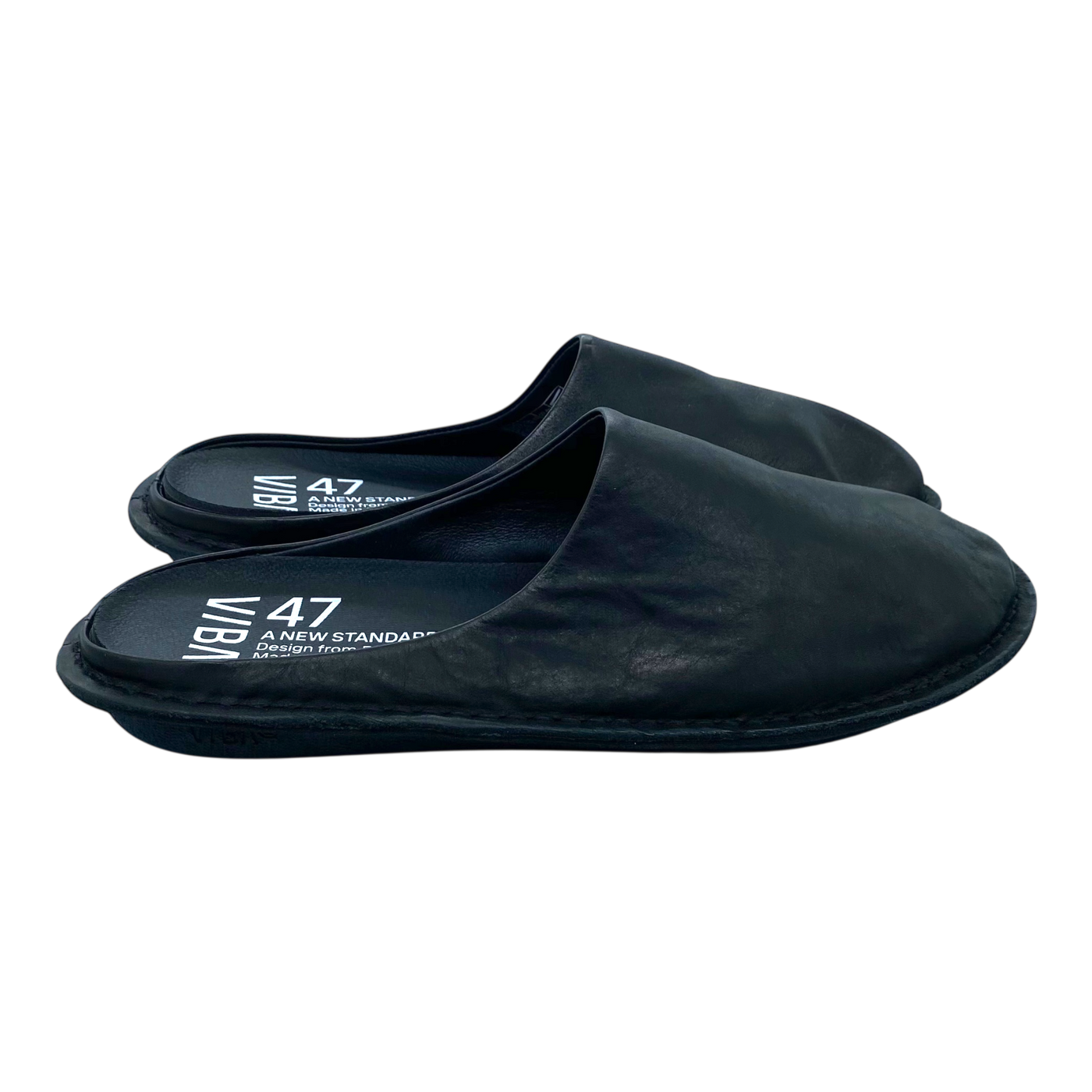 VIBAe Roma leather slippers, preto black | 47