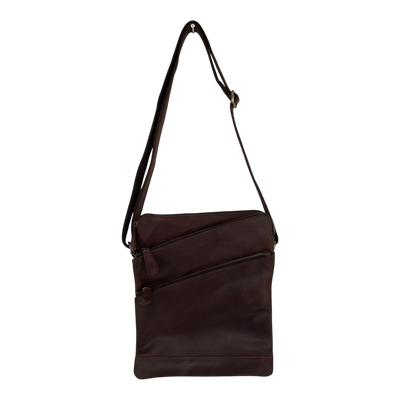 Holzrichter leather shoulder bag, brown