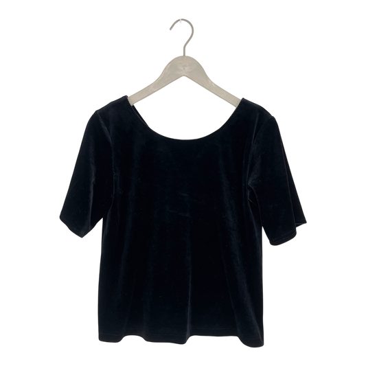 Uhana velour t-shirt, black | woman S