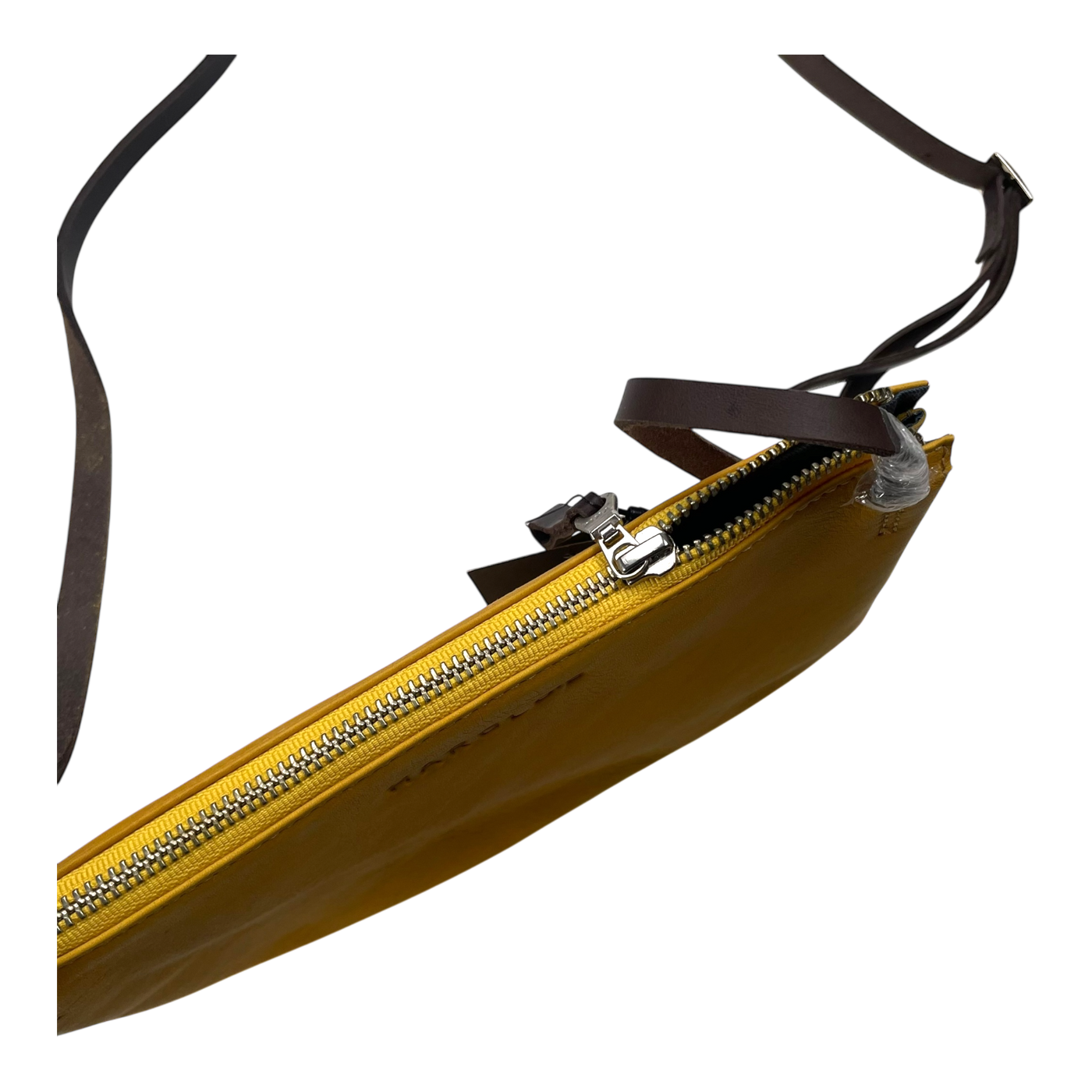 Harold's Bags leather chaza crossbag medium, yellow