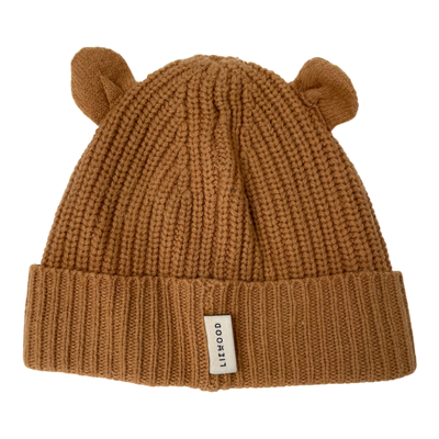 Liewood bear ear beanie, caramel brown | 1-2y