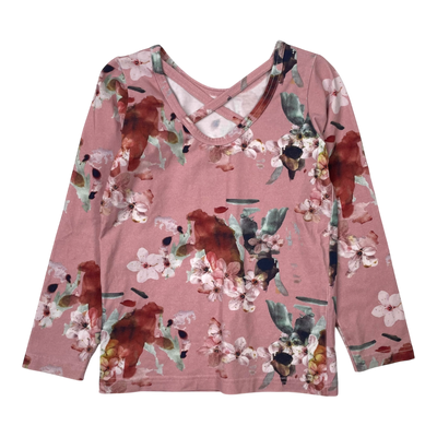 Kaiko cross shirt, pink blossom | 110/116cm