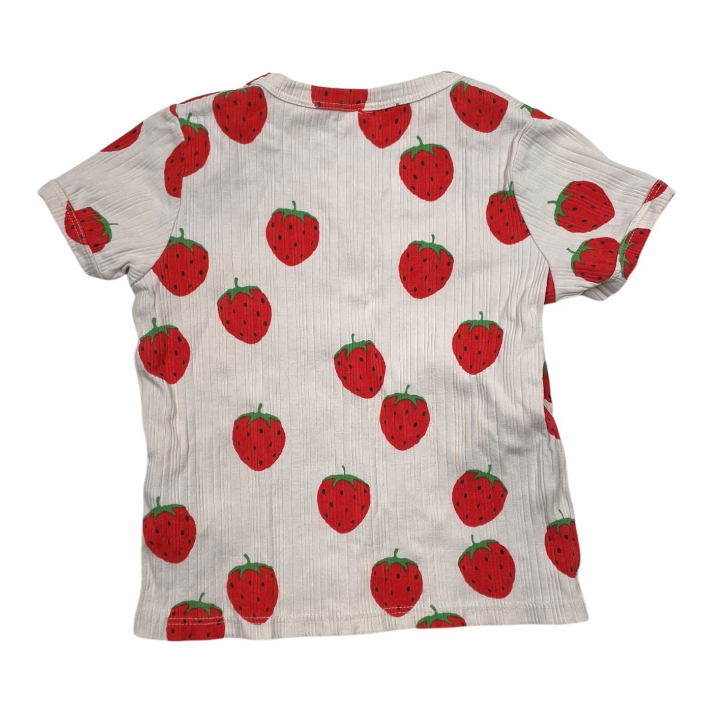 Mini Rodini rib t-shirt, strawberry | 92/98cm