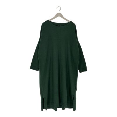 Papu wool knit dress, forest green | woman XL/XXL