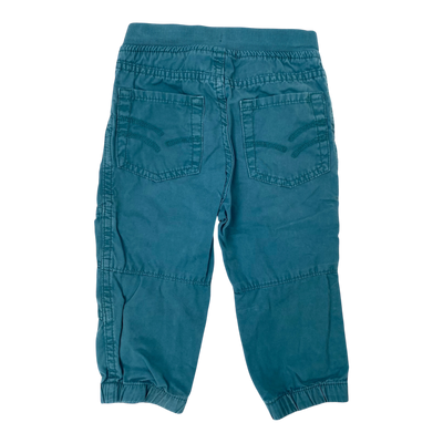 Polarn O. Pyret cargo pants, turquoise | 80cm