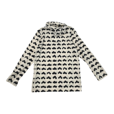 Marimekko x Uniqlo polo shirt, cream / black | 98/104cm