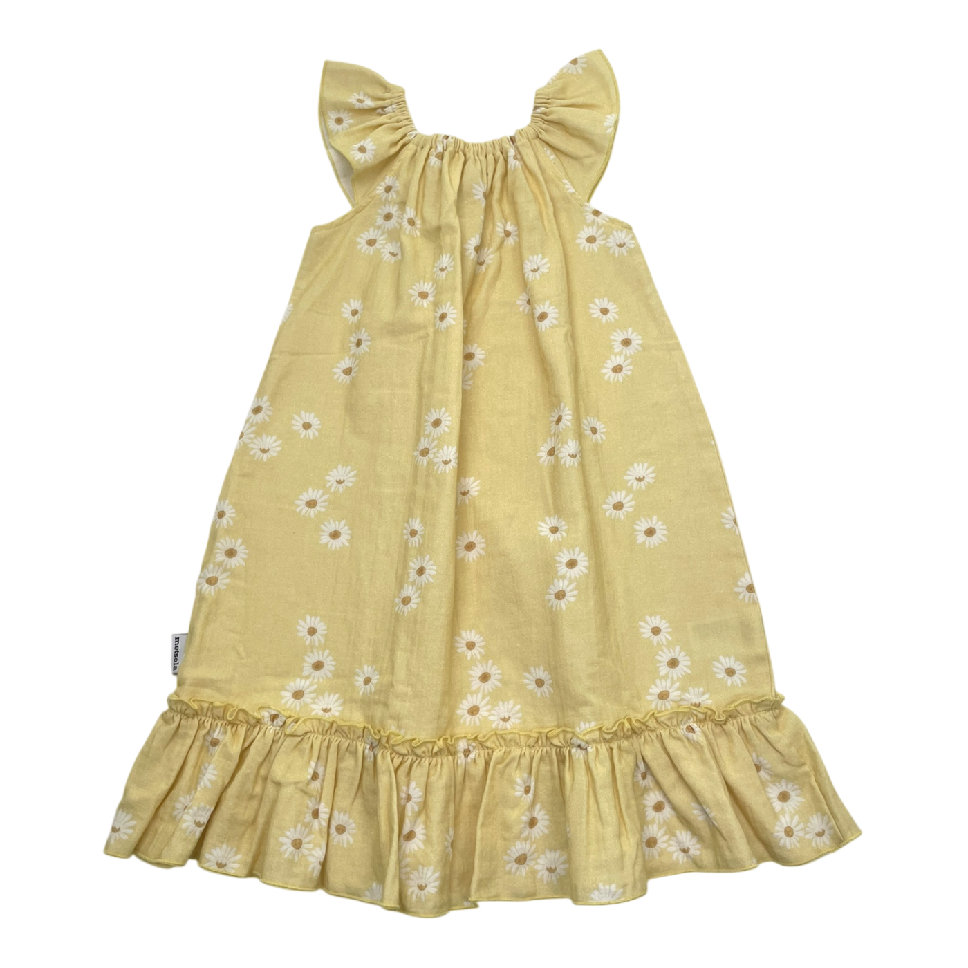 Metsola linen dress, flowers | 122/128cm