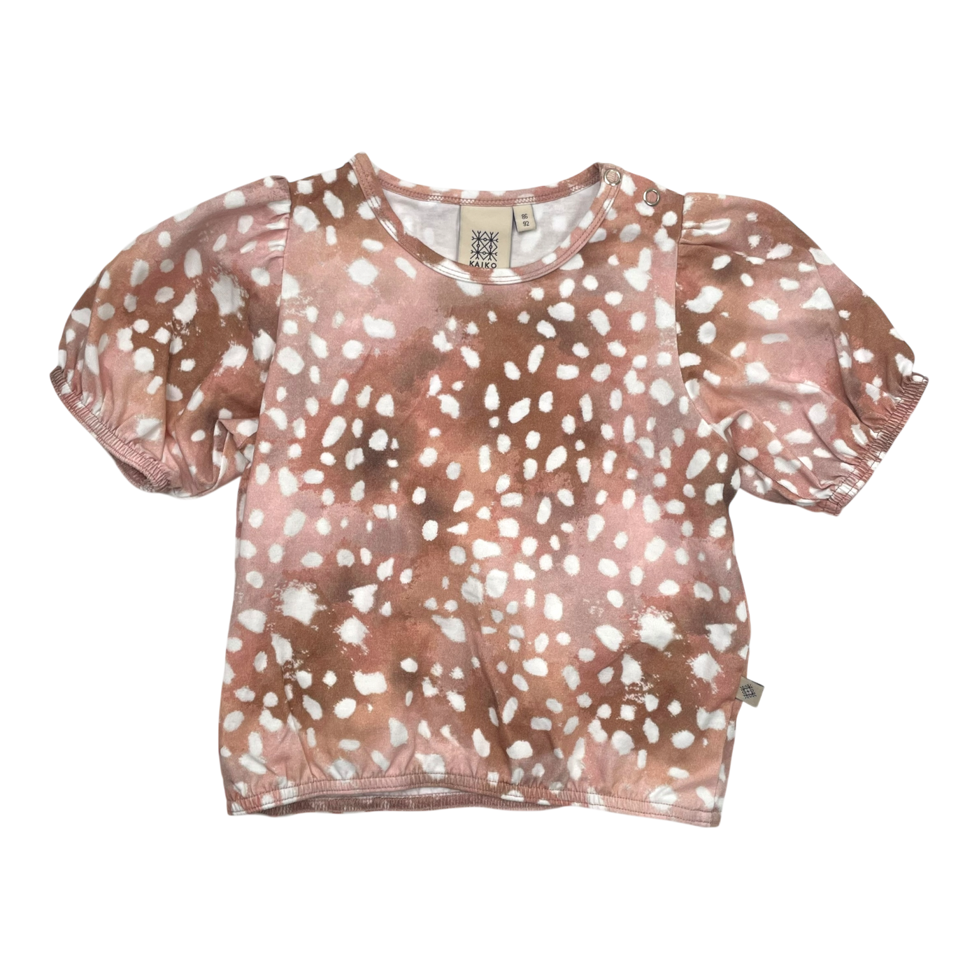 Kaiko puffy t-shirt, copper bambi | 86/92cm