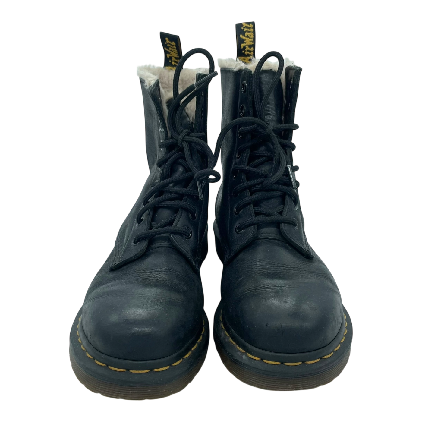 Dr. Martens 1460 serena collar faux fur boots, black | 38