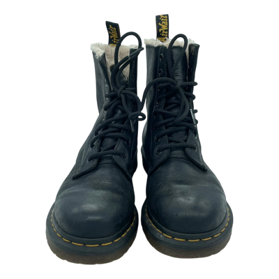 Dr. Martens 1460 serena collar faux fur boots, black | 38