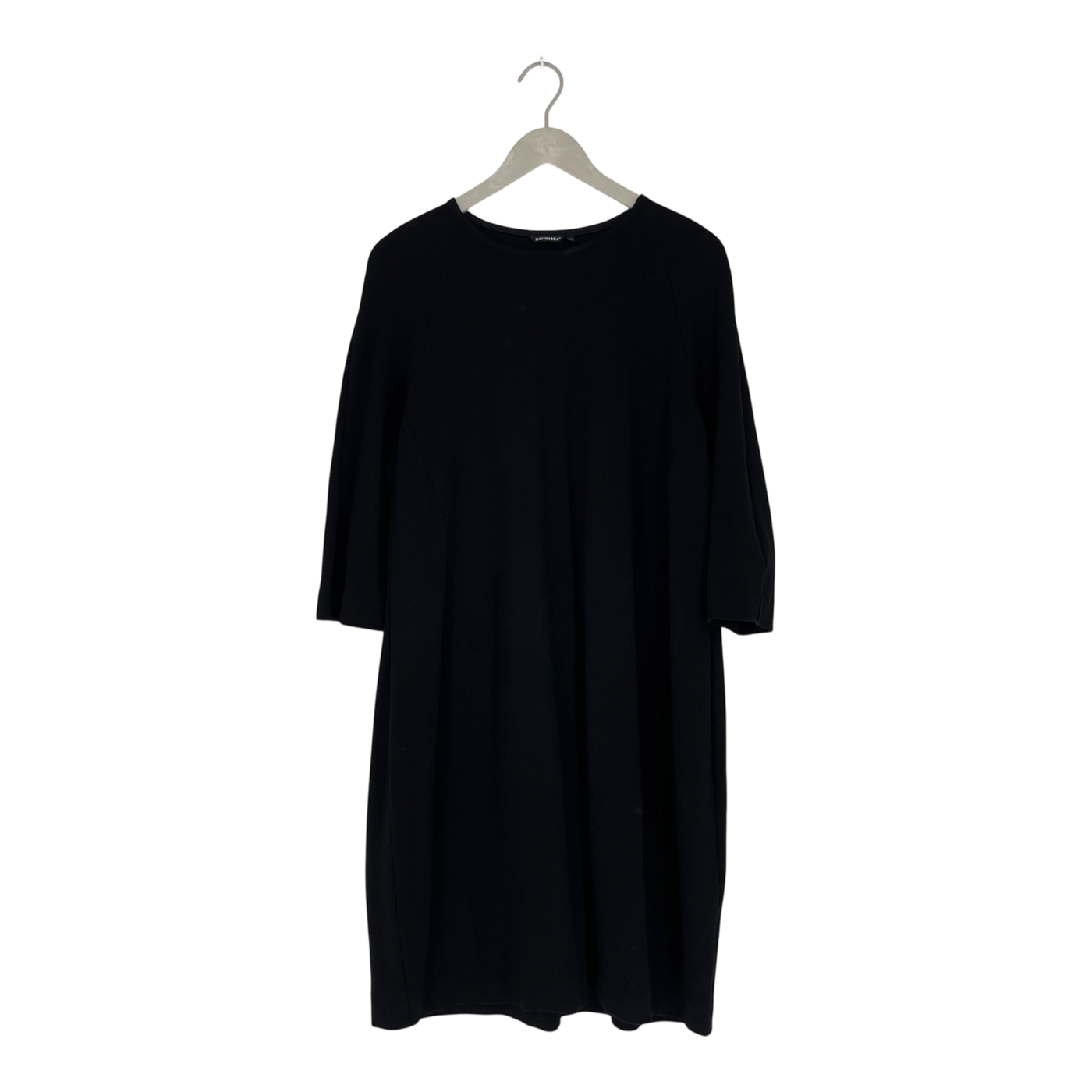 Marimekko relletys wool dress, black | woman L