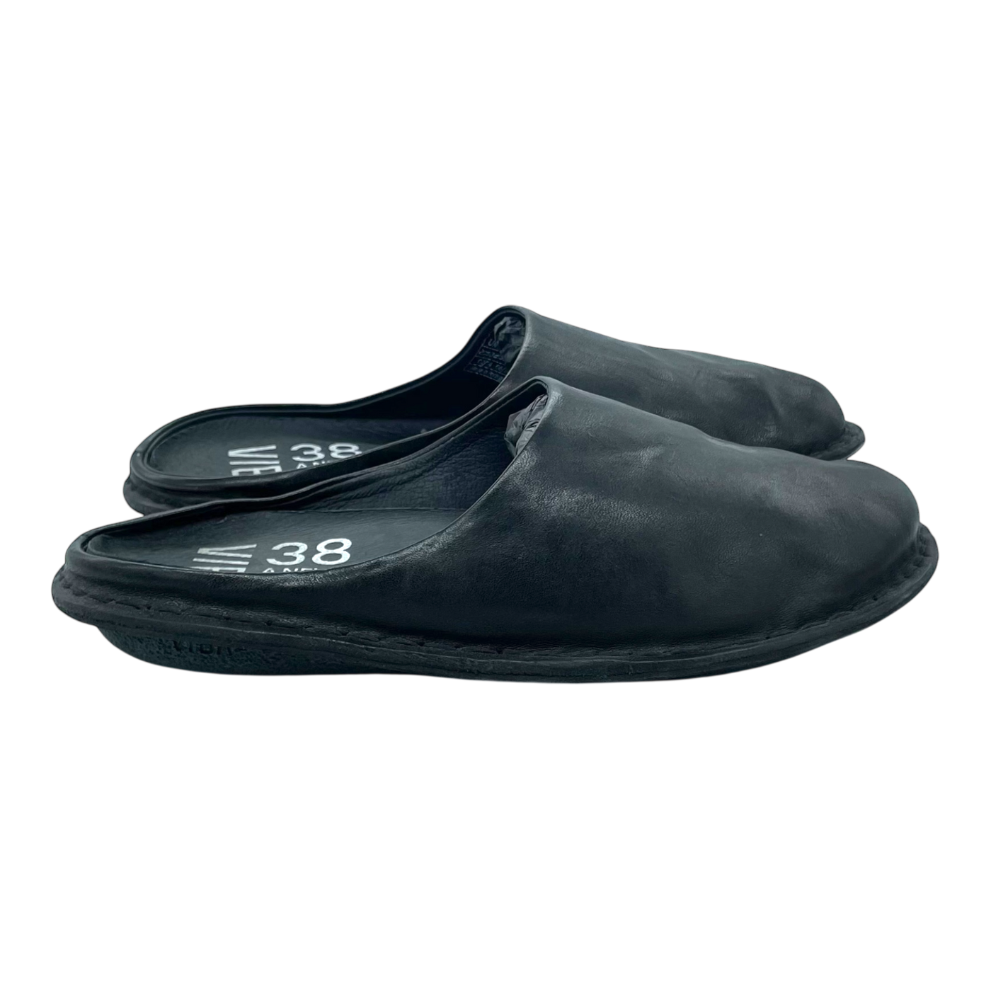 VIBAe Roma leather slippers, preto black | 38