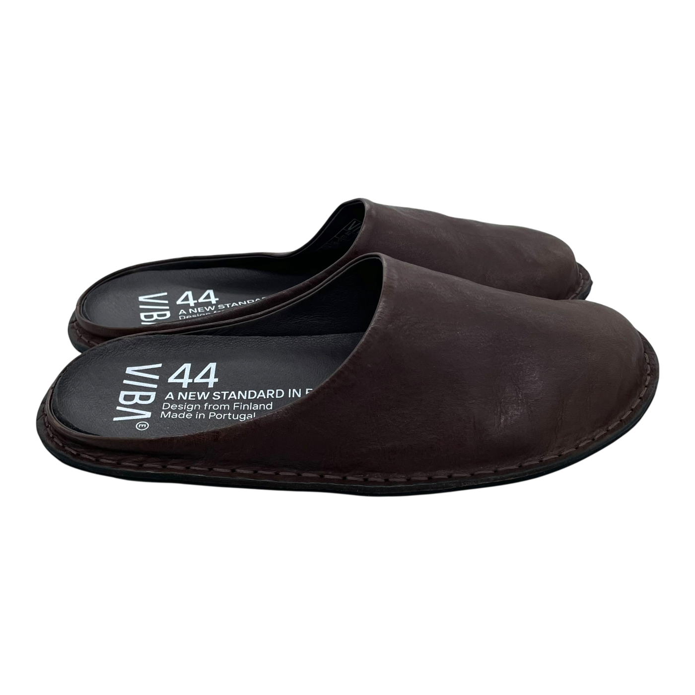 VIBAe Roma leather slippers, cocoa brown | 44