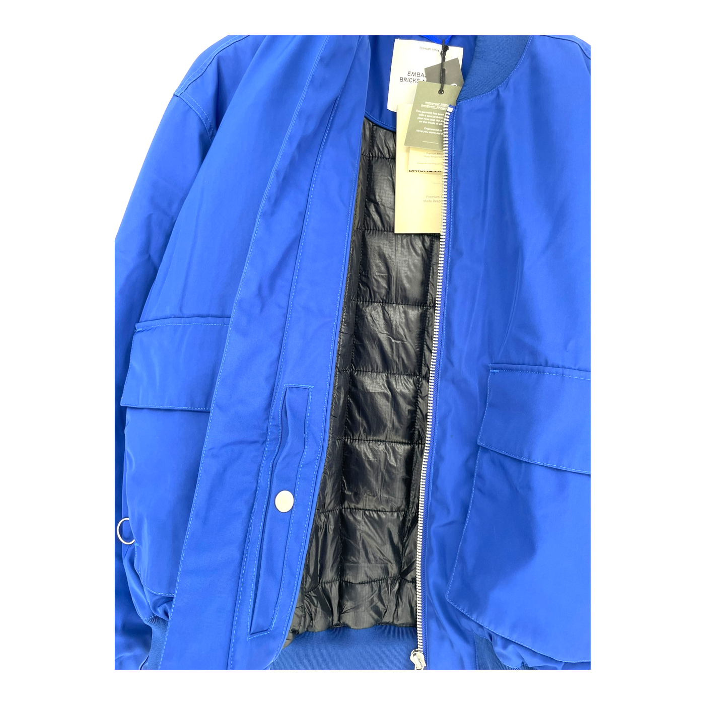 Embassy of Bricks and Logs mapes bomber jacket, blue | unisex L