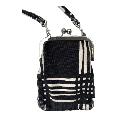 Marimekko clasp crossbody bag, black/white | onesize