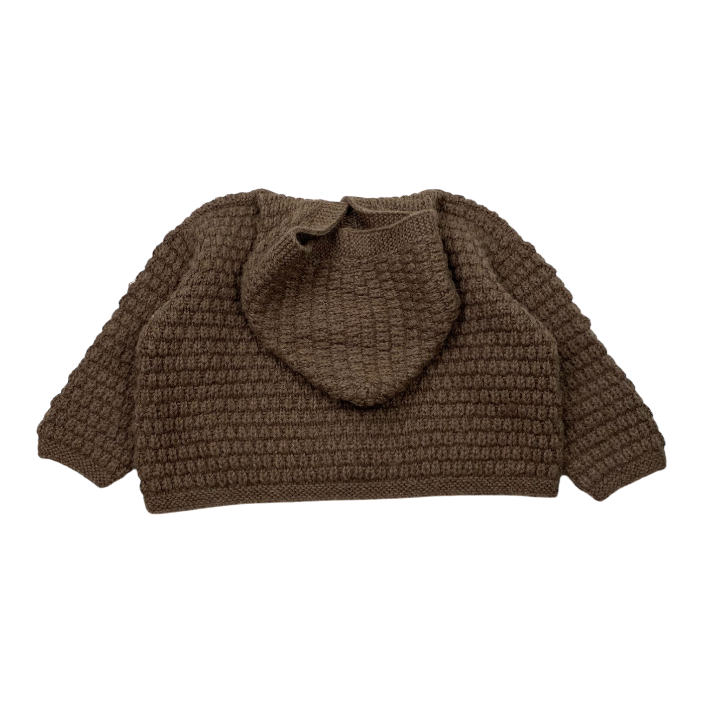 The Simple folk knitted alpaca cardigan, dark brown | 1-2y