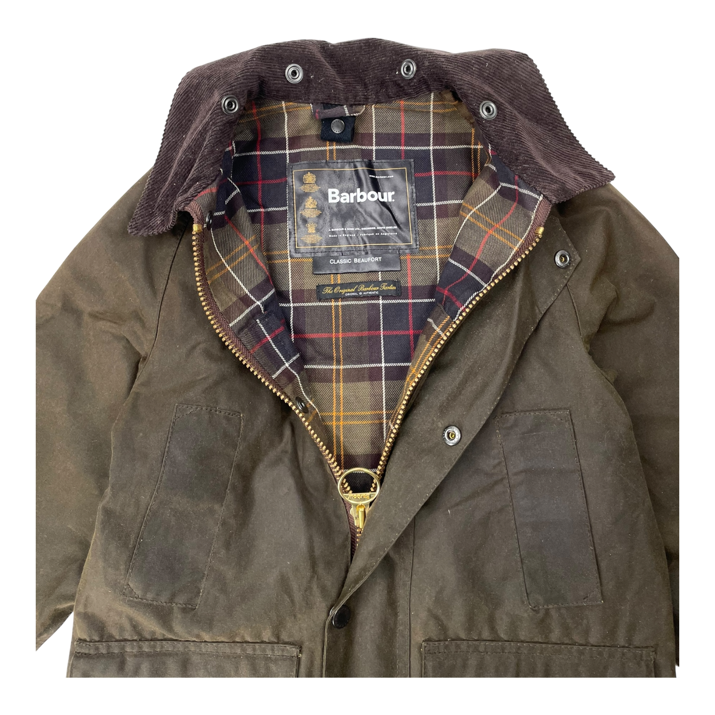 Barbour classic beaufort jacket, brown | 110cm