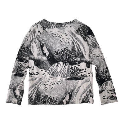 Papu Moomin shirt, black/white | 122/128cm