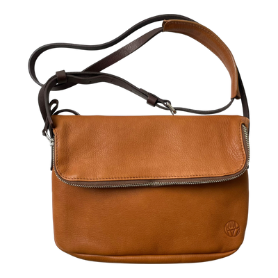 Harold's Bags leather chaza twosize handbag, cognac