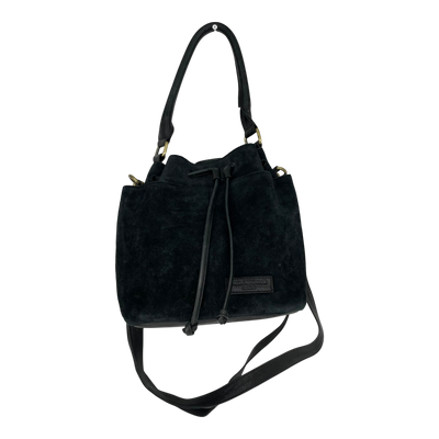 Holzrichter suede bucket bag, black