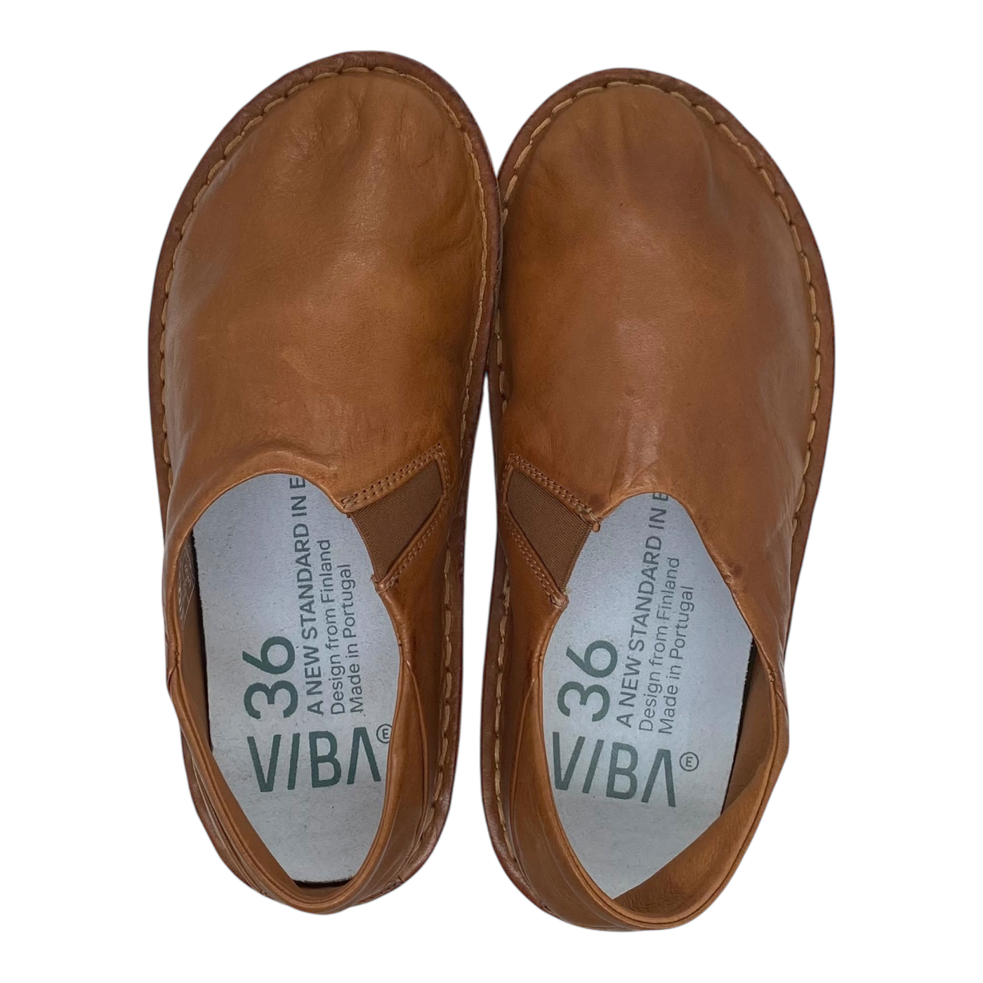 VIBAe Zuma leather shoes, cognac brown | 36