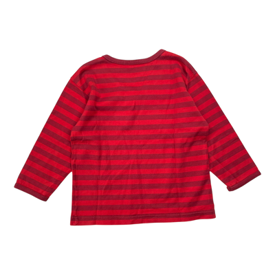 Marimekko stripe shirt, red | 90cm