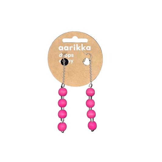 Aarikka drops earrings, pink