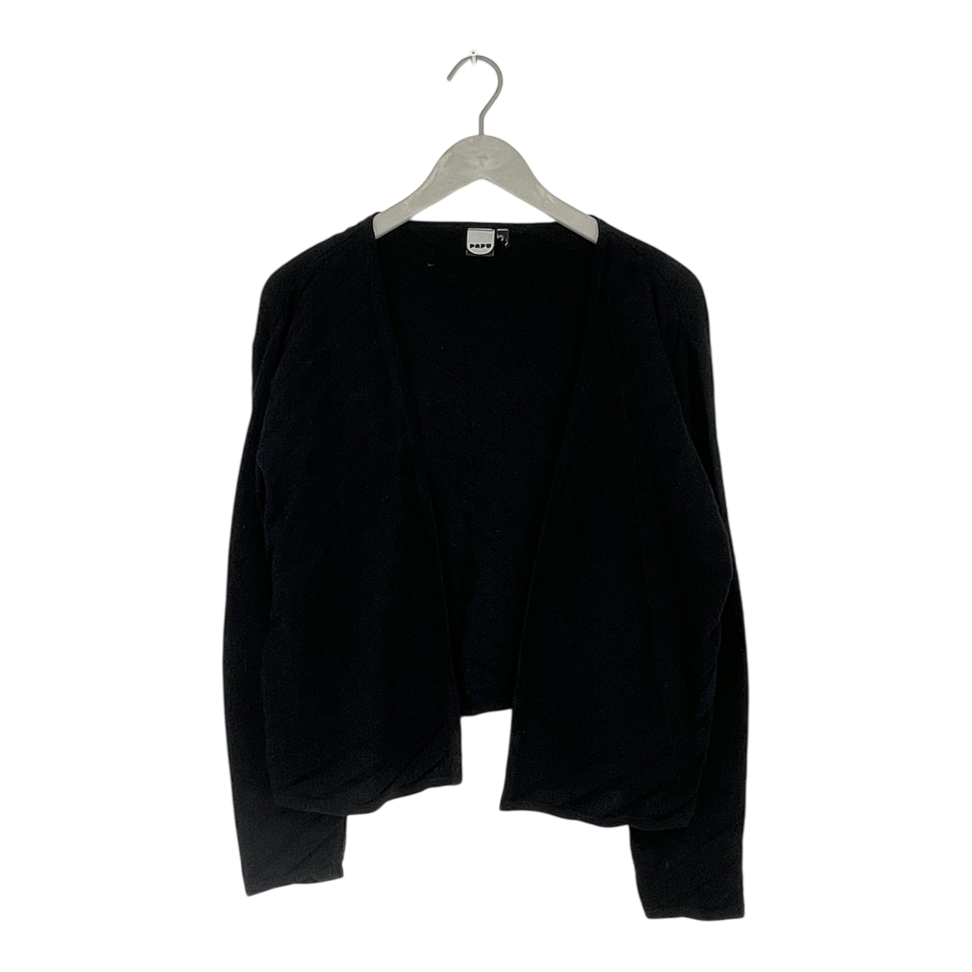 Papu cropped petit cotton cardigan, black | woman M/L