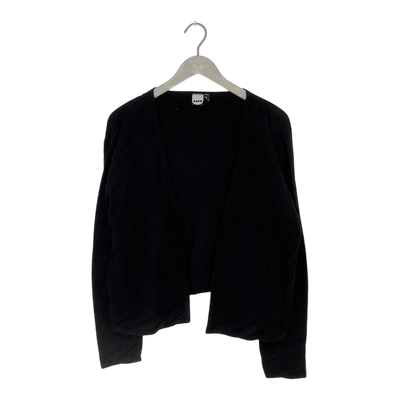 Papu cropped petit cotton cardigan, black | woman M/L
