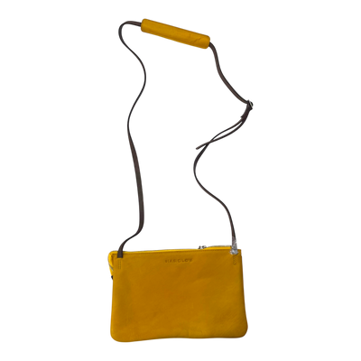 Harold's Bags leather chaza crossbag medium, yellow