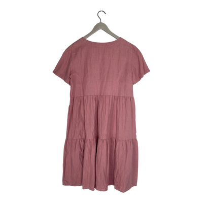 Nakoa linen layered dress, rose | woman L