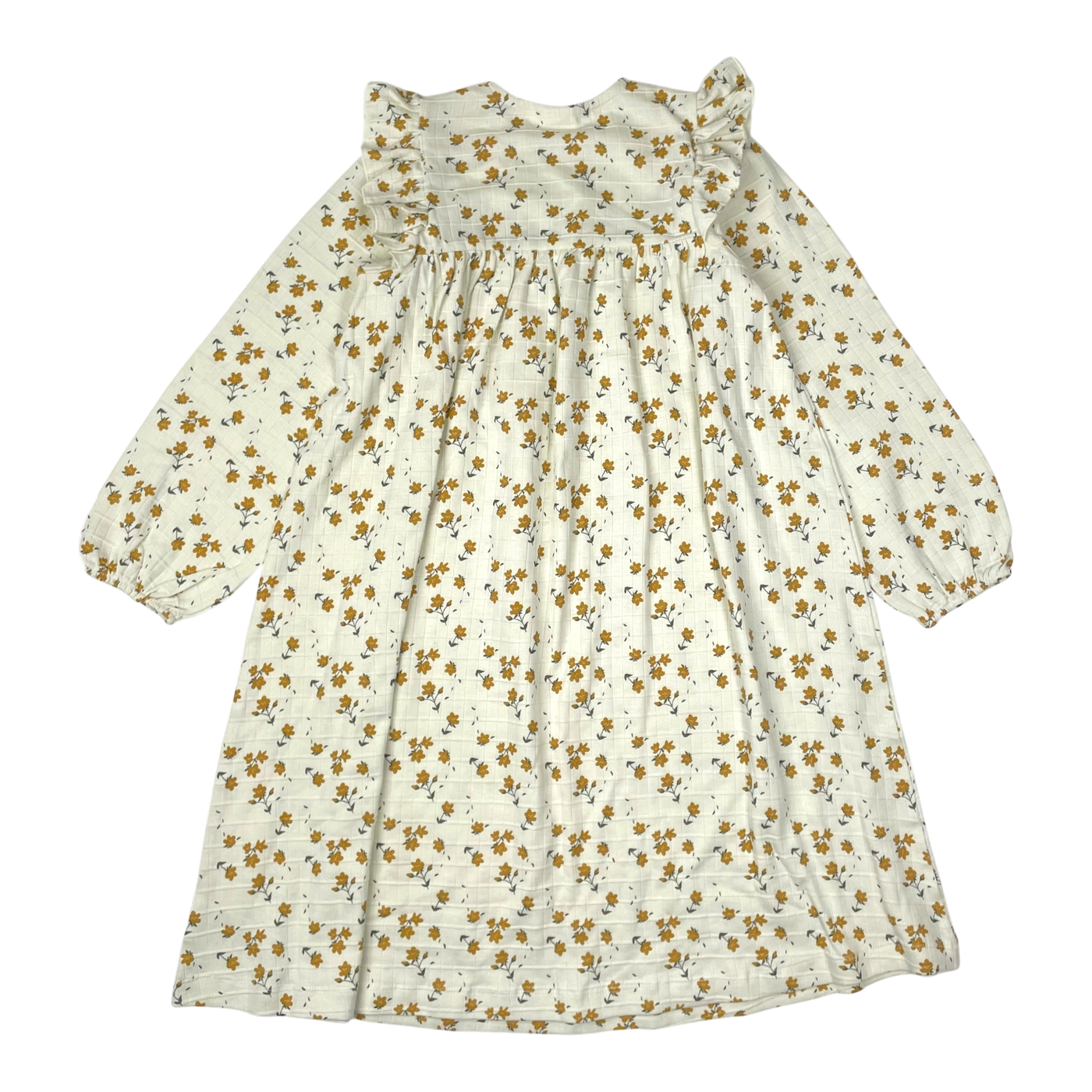 Mainio button dress, flower | 134/140cm