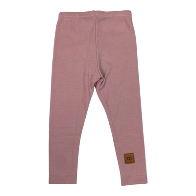 Metsola merino rib leggings, pink | 86/92cm