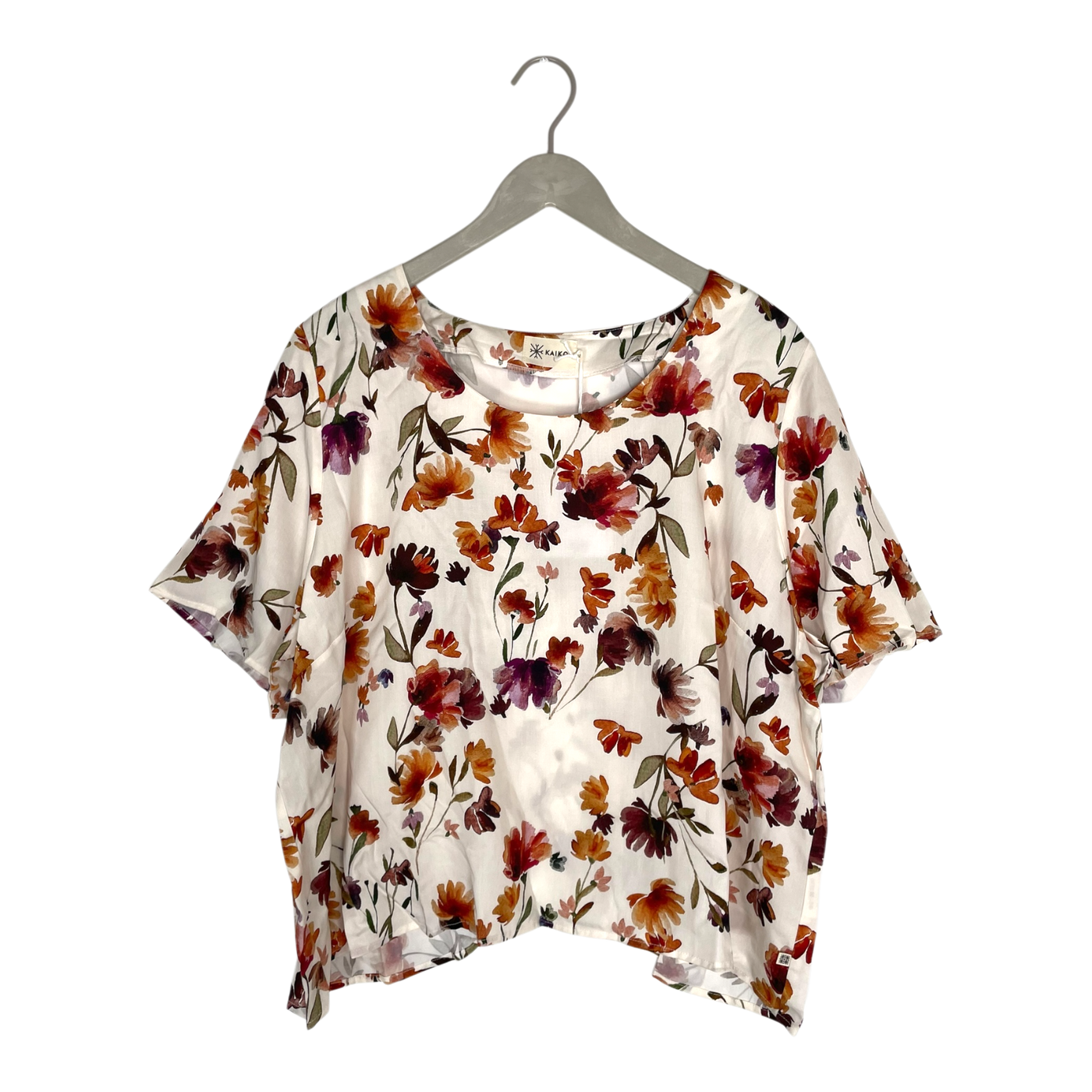 Kaiko wrap back blouse, flower | woman XL