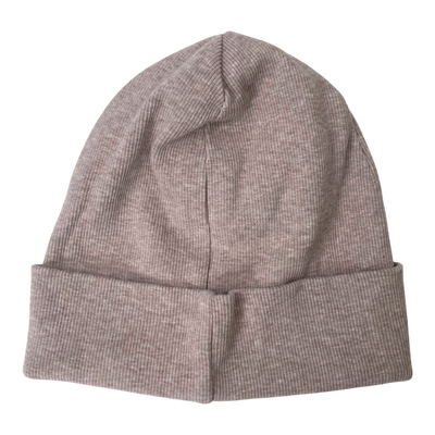 Metsola tricot rib beanie, beige|  3-4y