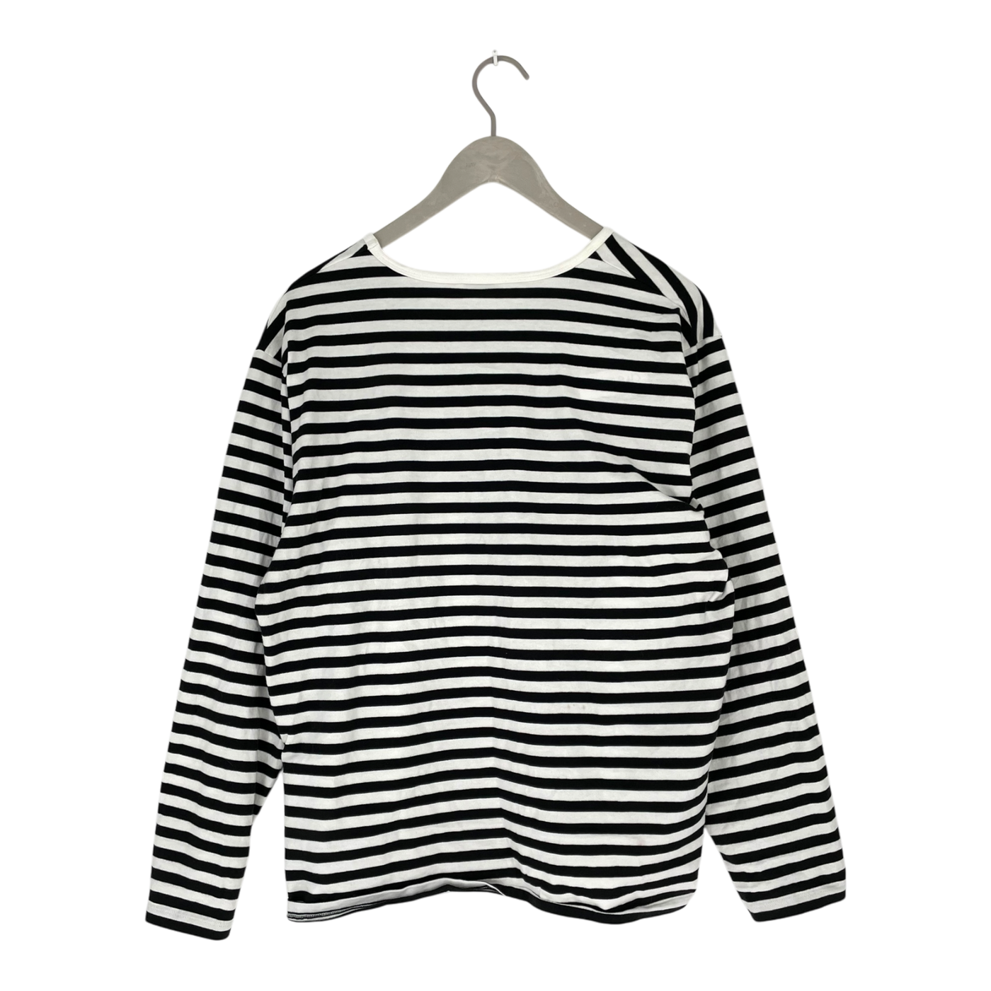 Marimekko stripe shirt, black & white | woman XL