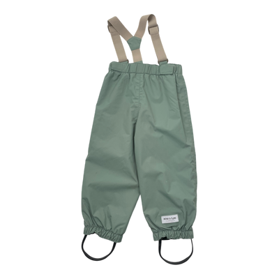 Mini A Ture midseason shell pants, tea green | 92cm
